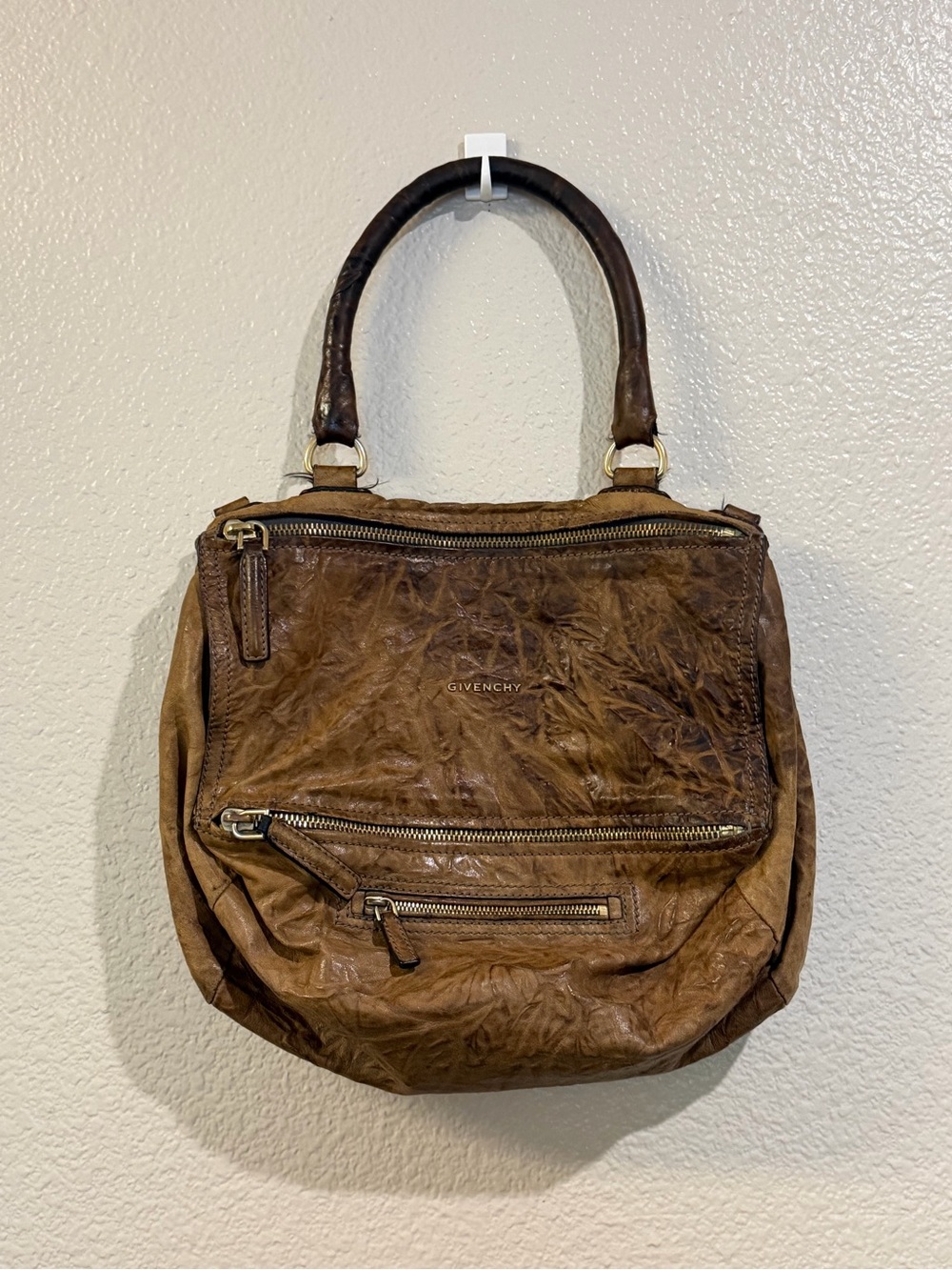 Givenchy Pandora Medium in Brown Distressed Pepe Leather Bag